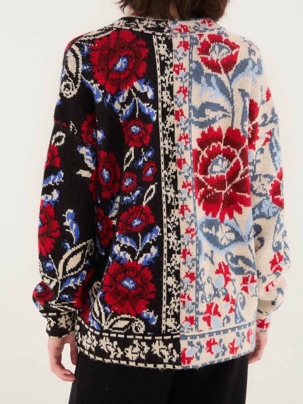 FARM Rio Mixed Valentina Floral Cardigan Size Large NWT Oversized - Picture 2 of 7